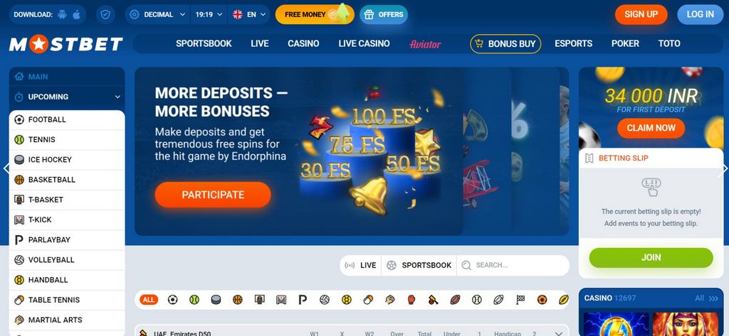 Site do Cassino Mostbet - Divirta-se com um Bônus de R$ 1.700